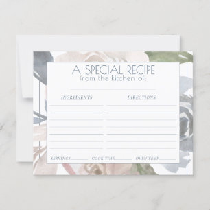 Misty Lake   Lovely Soft Dusty Hued Recipe Card