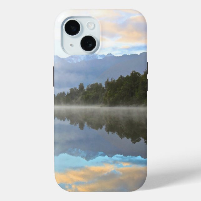 Misty Lake Trees Reflection Tranquil Nature Photo Case-Mate iPhone Case (Back)