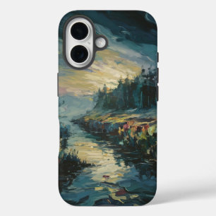 Misty Landscape Art iPhone 16 Case