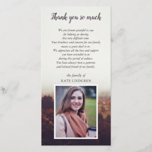 Misty Landscape - Photo - Sympathy Thank You Card