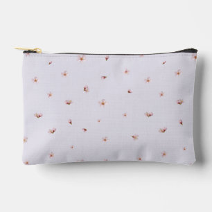 Misty Lavender Cherry Blossom Floral Pattern Accessory Pouch
