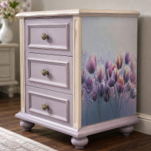 Misty Lavender Tulip Meadow Decoupage