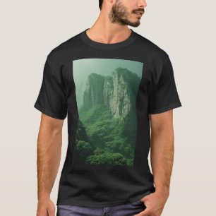 Misty Majesty: Tranquil Mountain Forestscape T-Shirt