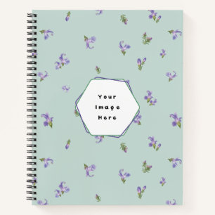 Misty Mint Japanese Rosemary Botanical Pattern Notebook