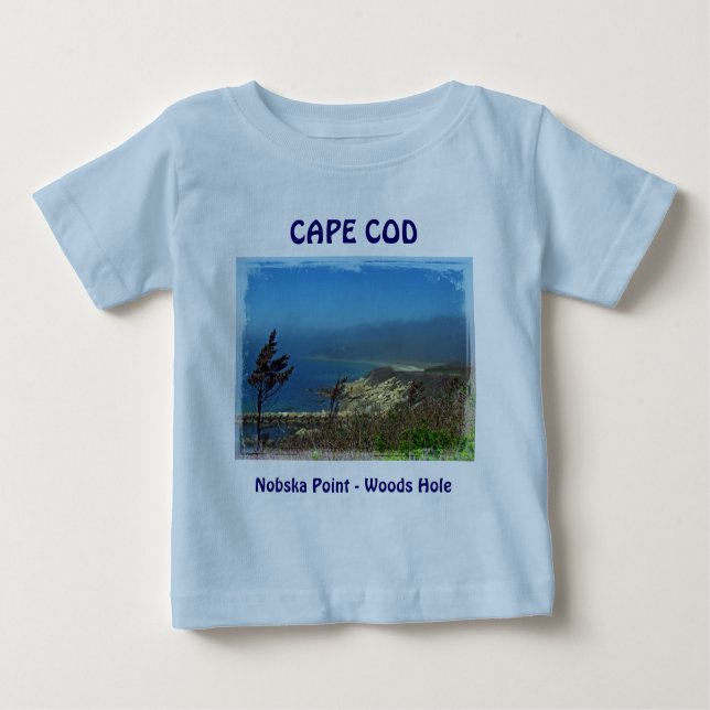 Misty Morning at Nobska Point - Cape Cod MA Baby T-Shirt (Front)