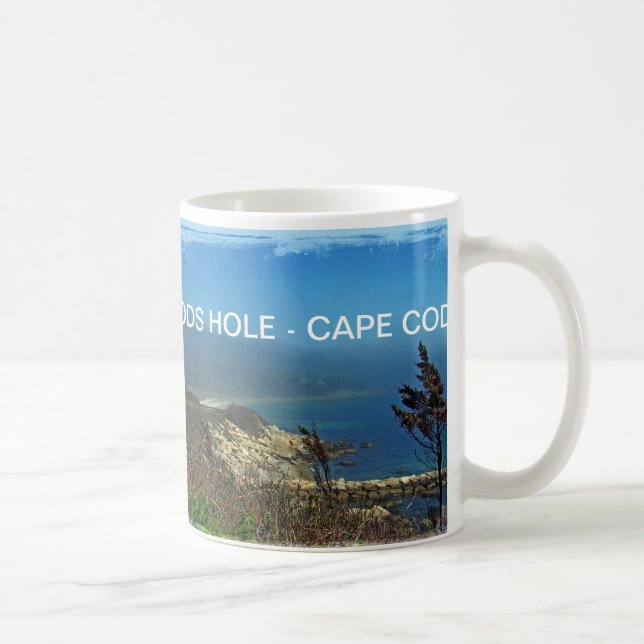 Misty Morning at Nobska Point - Cape Cod MA Coffee Mug (Right)