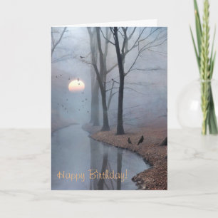 Misty Morning Birthday Card