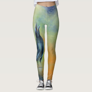 Misty Morning Crow Leggings