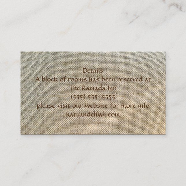 Misty Morning Fall Details Business Card (Front)