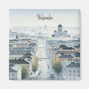 Misty Morning Helsinki Finland Travel Magnet