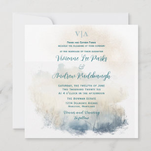 Misty Morning Meadow Wedding Invitation