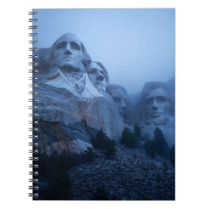 Misty Morning Mount Rushmore Notebook