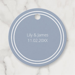 Misty Morning Wedding Favour Tags with Anchor