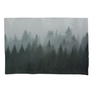 Misty Mountain Forest Autumn Fog Pillowcase