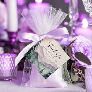 Misty Mountain Forest Wedding Thank You Favour Tags