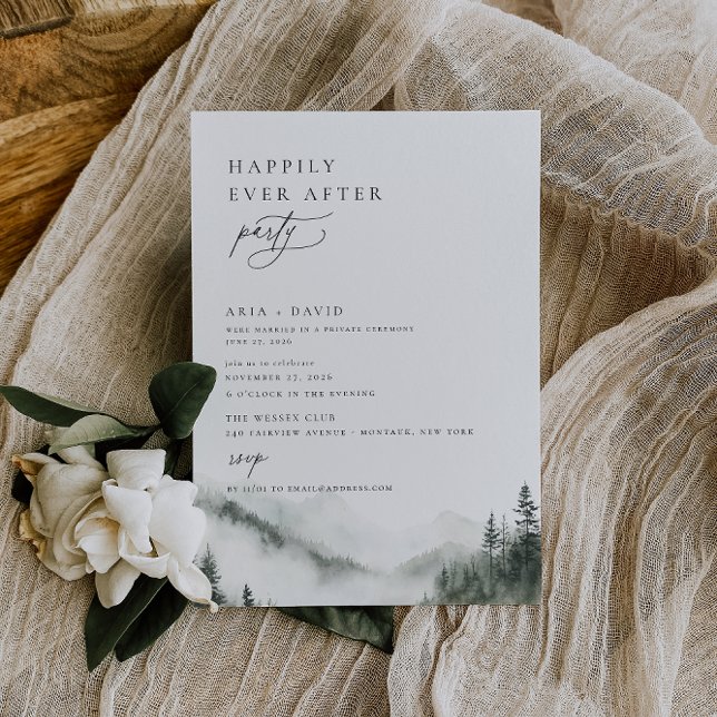 Misty Mountain Happily Ever After Party Invitation (Creator Uploaded)
