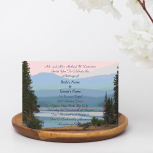 Misty Mountain Lake Dream Wedding Invitation