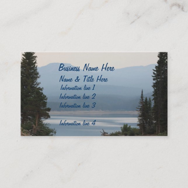 Misty Mountain Lake Scenic Business Card (Front)