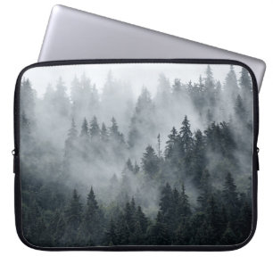 Misty Mountain Landscape Vintage Style Laptop Sleeve