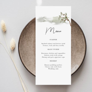 Misty Mountain Pine branch Wedding Menu