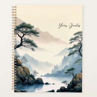 Misty Mountain River Chinese Ink Painting Planner