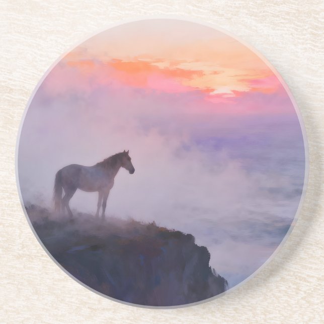 Misty Mountain Top Memories Coaster (Front)