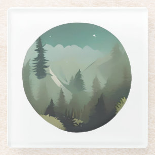 Misty Mountain Valley: A Quiet Wilderness Escape Glass Coaster