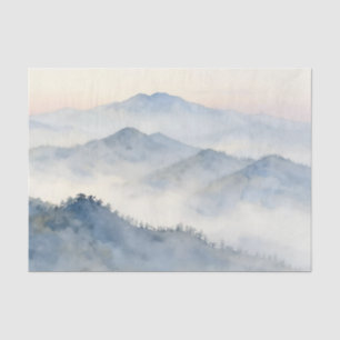 Misty Mountain Watercolor Landscape Tissue Paper