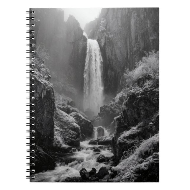 Misty Mountain Waterfall Notebook (Front)