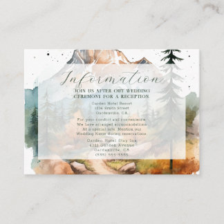Misty Mountain Wedding Enclosure Card