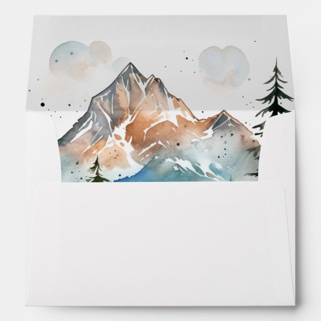 Misty Mountain Wedding Envelope (Back (Bottom))
