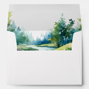 Misty Mountain Wedding Envelope