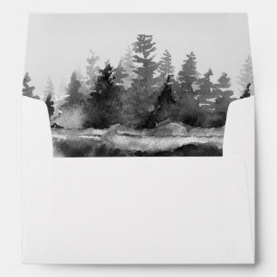 Misty Mountain Wedding Envelope