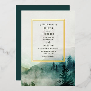 Misty Mountain Wedding Invitation