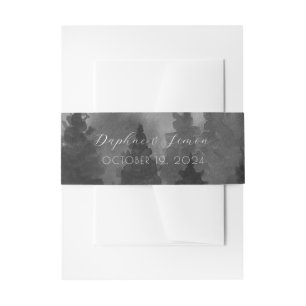 Misty Mountain Wedding Invitation Belly Band