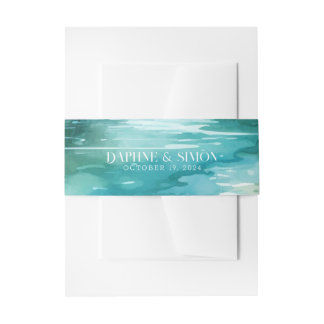 Misty Mountain Wedding Invitation Belly Band