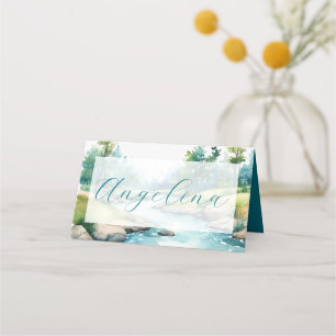 Misty Mountain Wedding Place Card