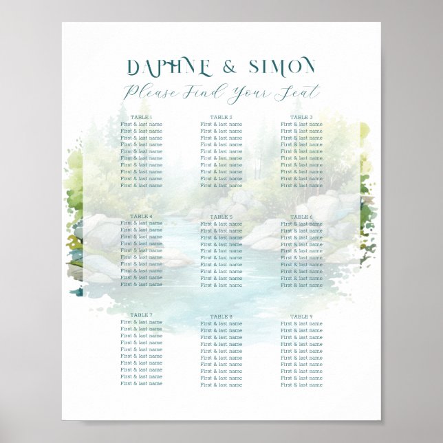 Misty Mountain Wedding Poster (Front)