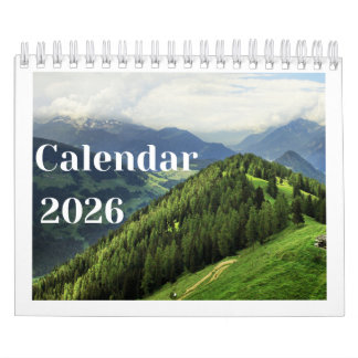 Misty Mountains 2026 Wall Calendar | Nature Fog 