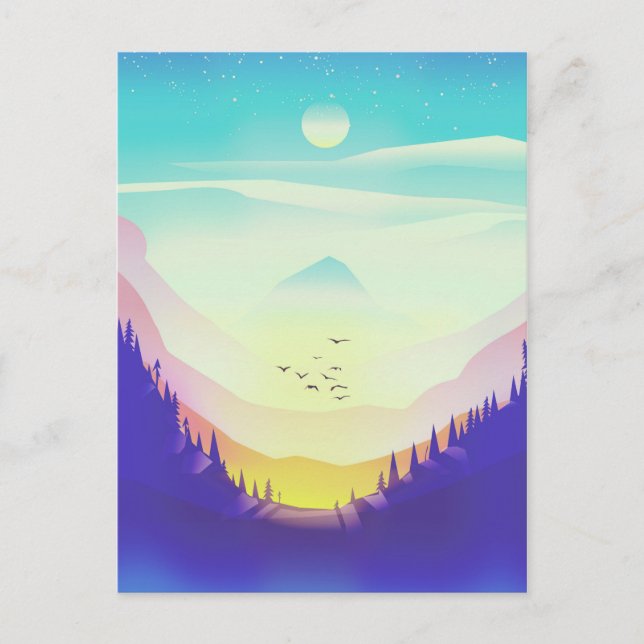 Misty Mountains Postcard (Front)