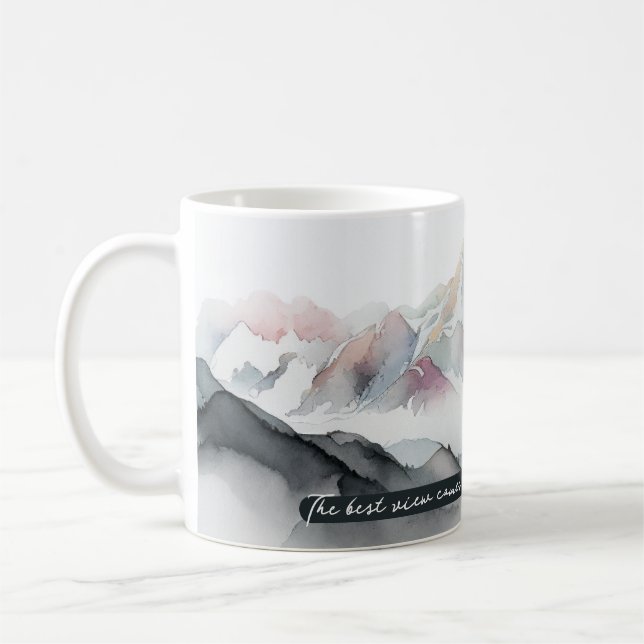 Misty Mountains The best view Coffee Mug (Left)