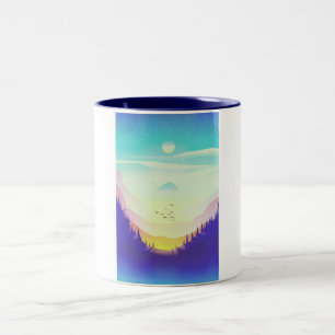 Misty Mountains Two-Tone Coffee Mug