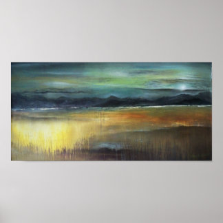 Misty Mountainscape Poster