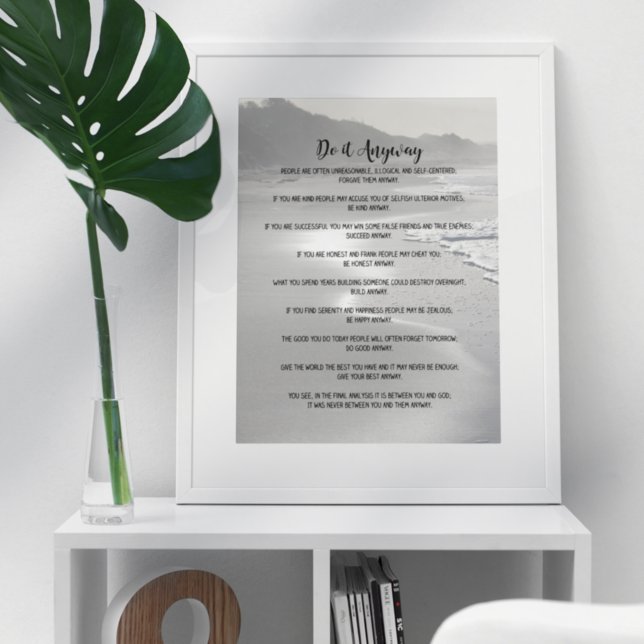 Misty Ocean Beach Do It Anyway Photo Print (Creator Uploaded)