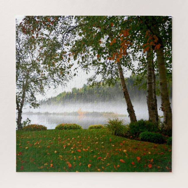 Misty Ocean Lake Jigsaw Puzzle (Vertical)