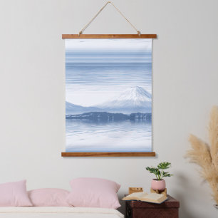 Misty Peaks – Watercolor Mountain Landscape (1) Hanging Tapestry