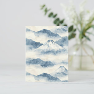 Misty Peaks – Watercolor Mountain Landscape (9) Postcard