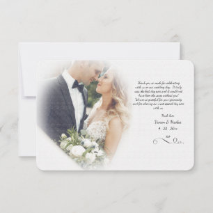 Misty Photo Wedding Thank You Card