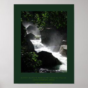Misty Rapids Beneath Vernal Falls Poster