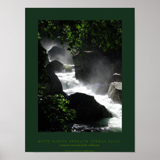 Misty Rapids Beneath Vernal Falls Poster